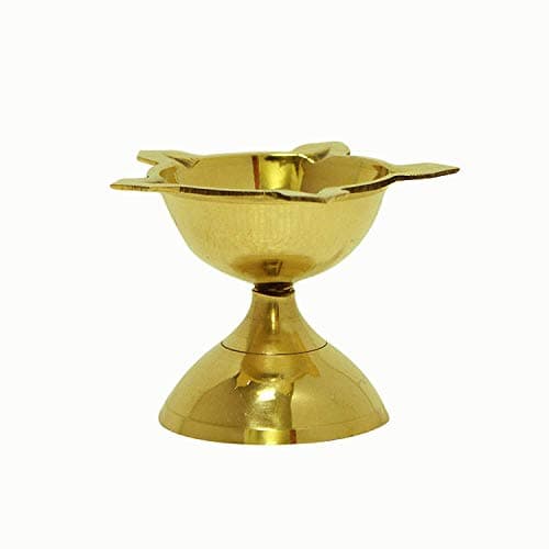 Neoteric Traditional Brass Fancy Five Face Diya Pooja Oil Lamp for Home, Office, Temple | Diwali Puja Oil Diya | Diya Puja Mandir Festival Decoration Oil Lamp for Pooja Worship Decoration Pack of 1