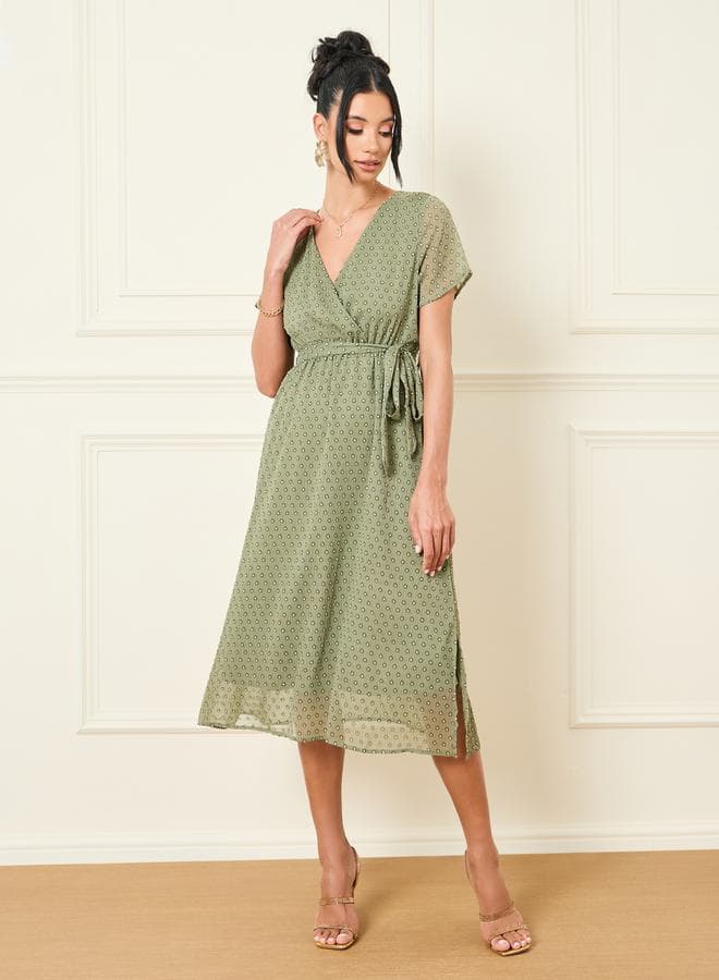 Olive Midi Dress — 2XL