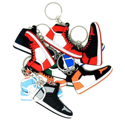 4Hrse - Retro Shoe Rubber Sneaker Keychains Birthday Party Favors Fun Gifts Hype Props Celebration Decoration Kids Mystery Goodie Bag Prizes (Retro Pack of 10)