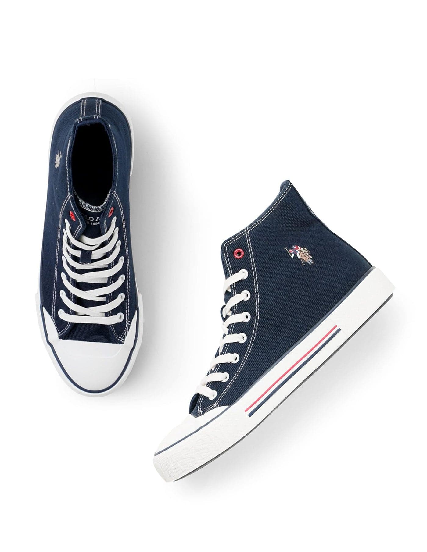U.S. Polo Assn. Mens VLAIR 2.0 Mid Top Sneaker Navy