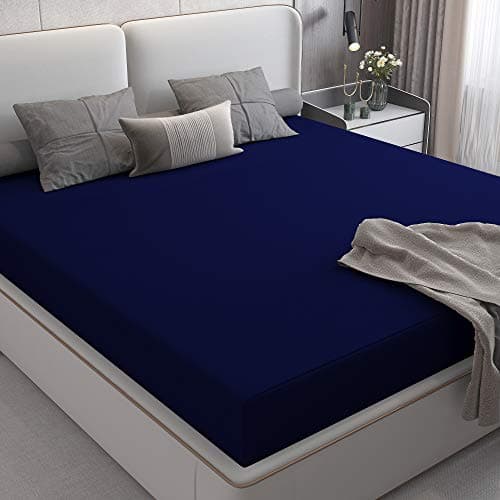 Lithara Cotts Wonder Mattress Protector for Single Bed | Water Resistant & Stretchable Fabric | Size : 72 x 48 Inches (6x4 Feet) | (Blue)