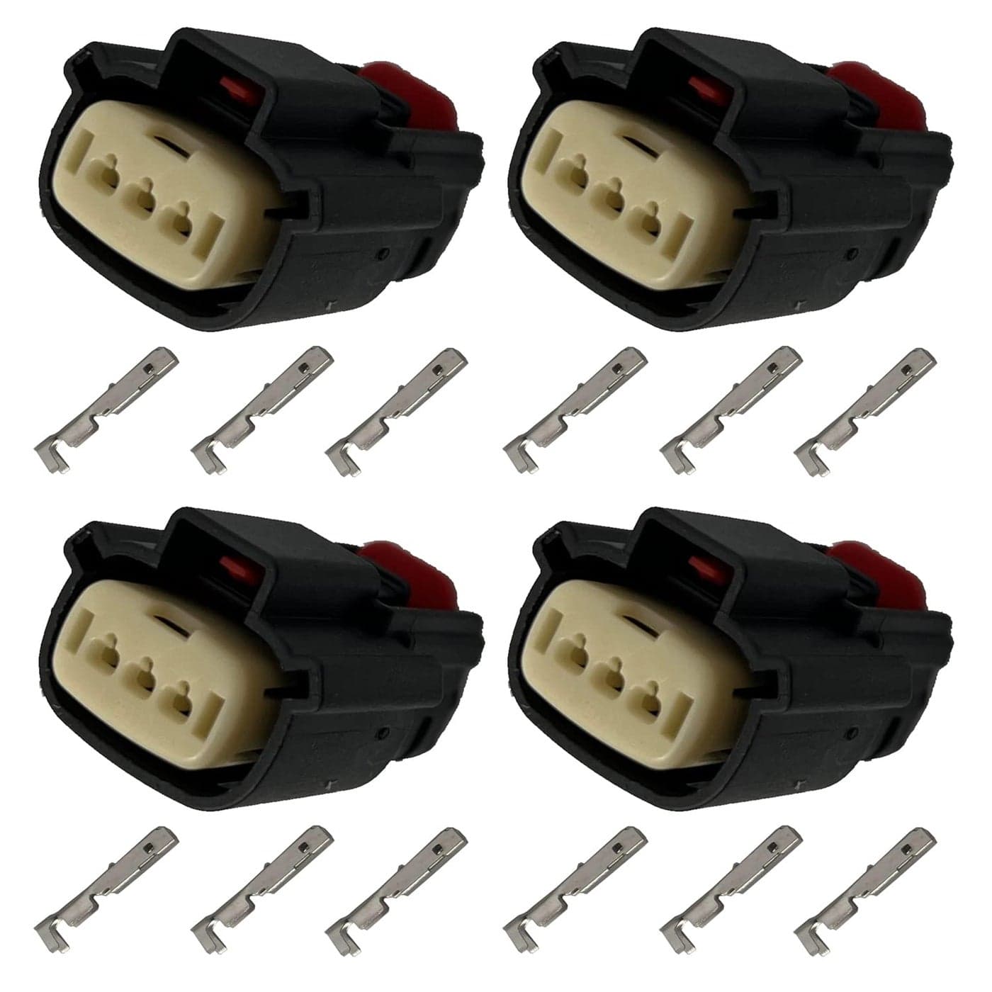FainWan 4pcs 3 Way Ignition Coil Sensor Connector Kit Compatible with Taurus X Flex Edge F250 Super Duty Taurus CMax Police Interceptor Sedan Police Interceptor Utility Mustang
