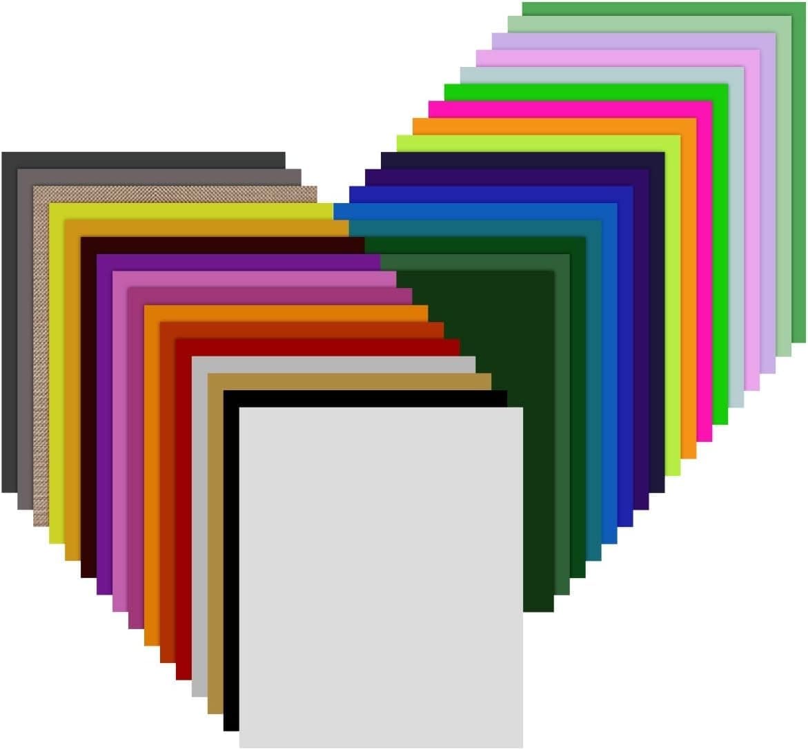 Heat Transfer Vinyl Bundle 43 Pack 12 x 10 PU Iron on Vinyl for TShirt 32 Assorted Colors HTV Vinyl for Heat Press Machine Easy to Cut Weed Transfer