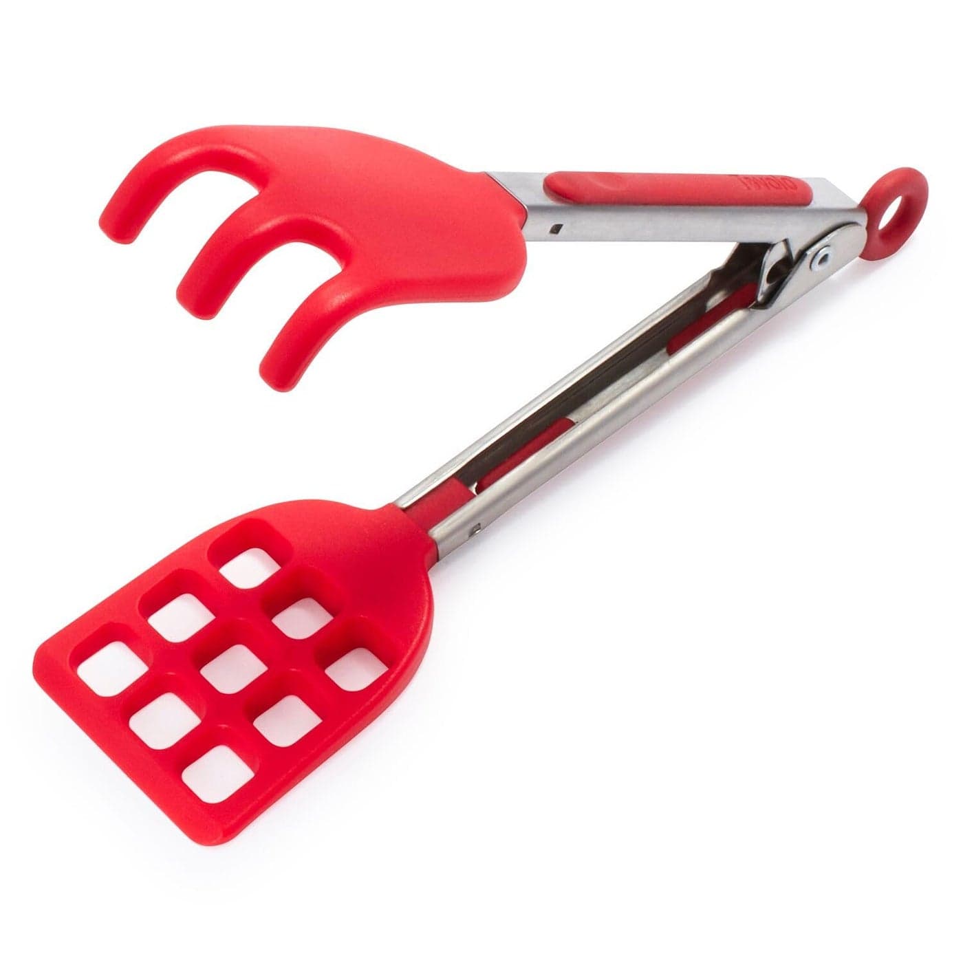 Tovolo Waffle Tongs, Mini Silicone Easy-Grip, Non-Slip Handle, Candy Apple Red
