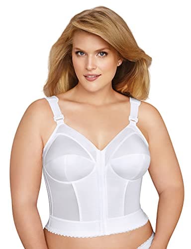 Exquisite Form womens Exquisite Form Fully Women's Front Close Longline Posture #5107530 Bra, White, 44C US
