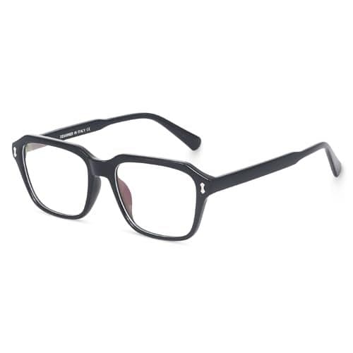 Peter Jones I Unisex I Black Color I Large Size I Square Frame I Anti Glare Lenses I Optical Frame (AG222B)