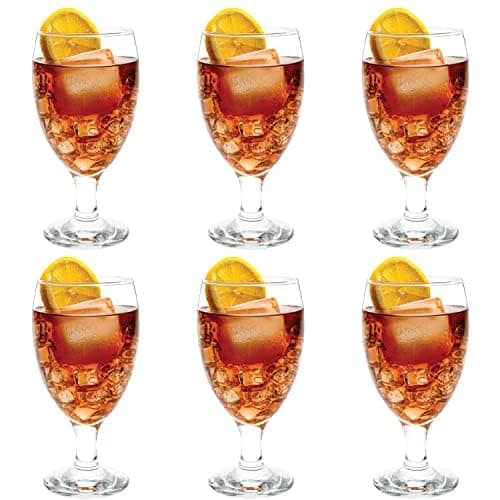 Vikko Classic Goblet Party Glasses 20 Ounce Set of 6 Dishwasher Safe Durable Glassware