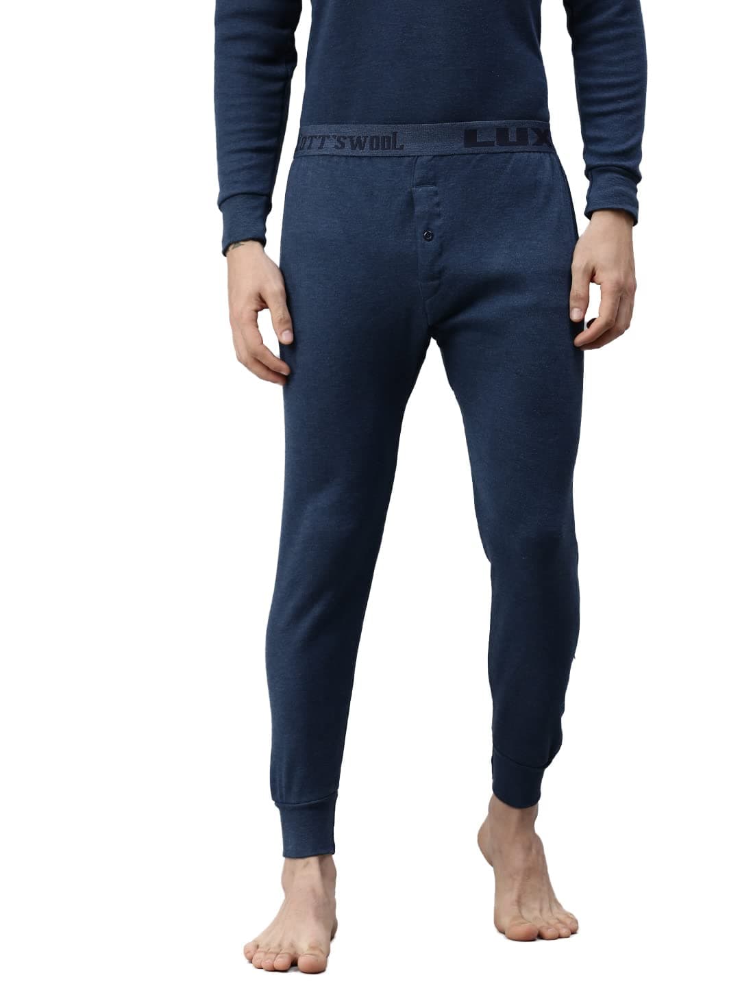 Lux Cottswool Men's Blue1 Premium Thermal Trouser (Size : 85cm)