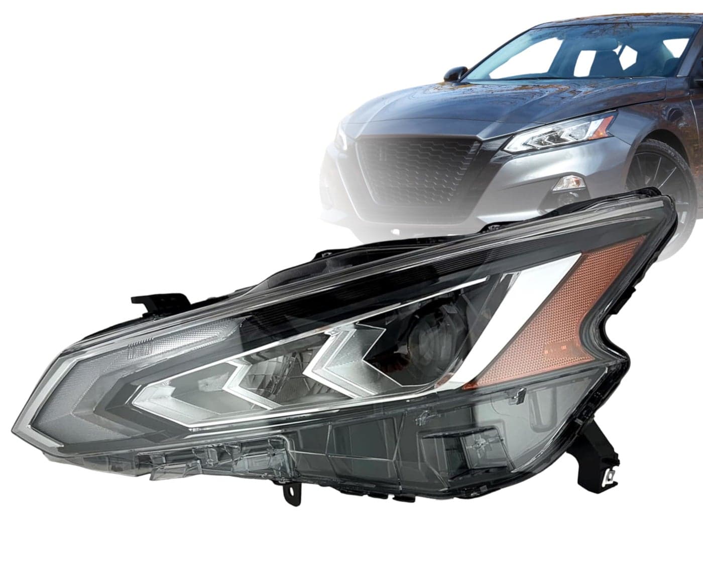 ALLIGATOR AUTO LIGHTS Headlamps Compatible with Nissan Altima 2019 2020 2021 2022 DOTSAE Compliant LED Headlights Assembly wBulbs Left SideDriver Side Partslink NI2502266 OEM 260606CA5B