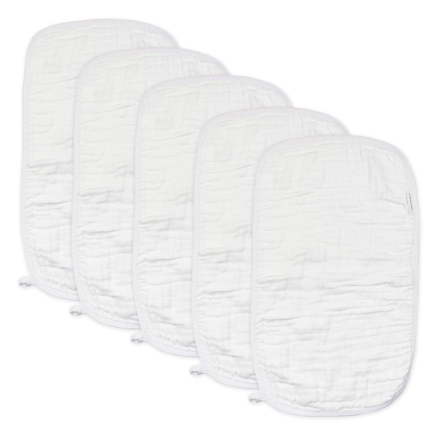 HonestBaby Baby Organic Cotton Multilayer Burp Cloths Multipack Bright White One Size