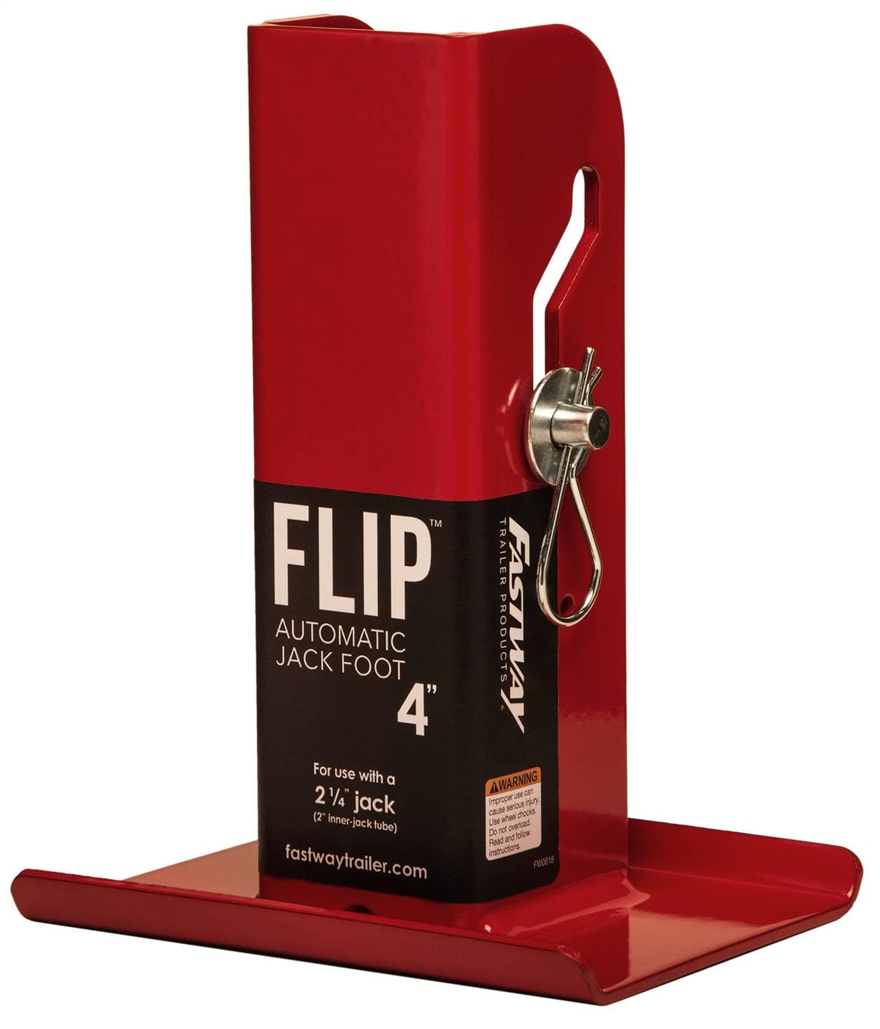 Fastway FLIP 88004500 Trailer Tongue Automatic FoldUp Jack Foot Plate for 2 14 Jacks4 Extension 2Inch Inner Jack Tube