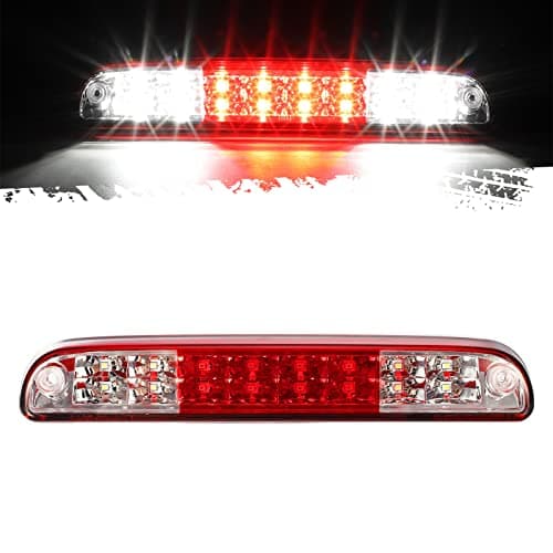 Partsam High Mount Stop Light Third 3rd Brake Light Replacement for F250 F350 F450 F550 Super Duty 1999 to 2016 / Ranger/B series LED Rear Cab Roof Center Mount Brake Stop Tail Cargo Light Lamp (Red)
