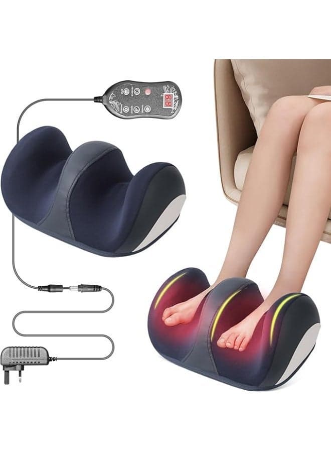 Foot Massager with Heat, Foot and Calf Massager with Roller,Adjustable Intensity for Foot Massage,Pain Relief Promotes Blood Circulation,for Home or Office Use
