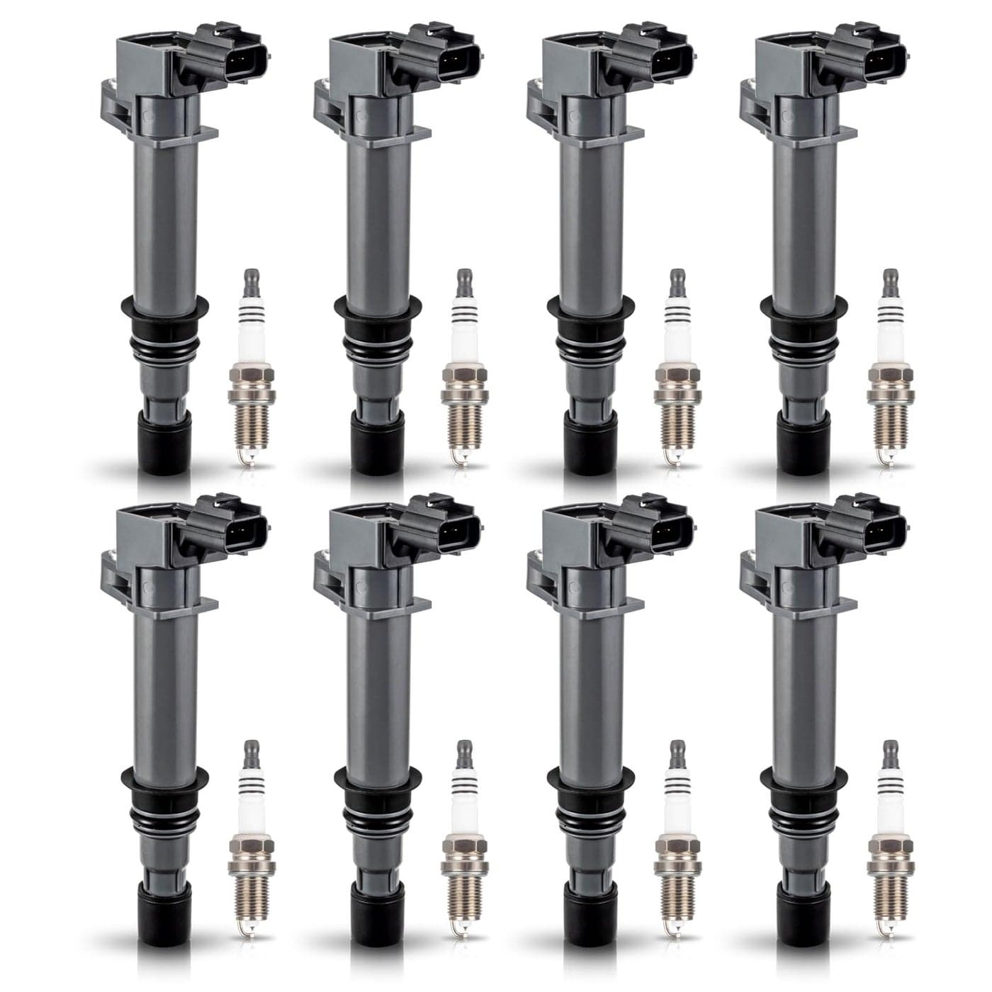 ENA UF270 Ignition Coil Packs 47 V8 and Spark Plugs Compatible with 2000 2001 2002 2003 2004 2005 2006 2007 Dodge Durango Ram 1500 Dakota Jeep Grand Cherokee Set of 8