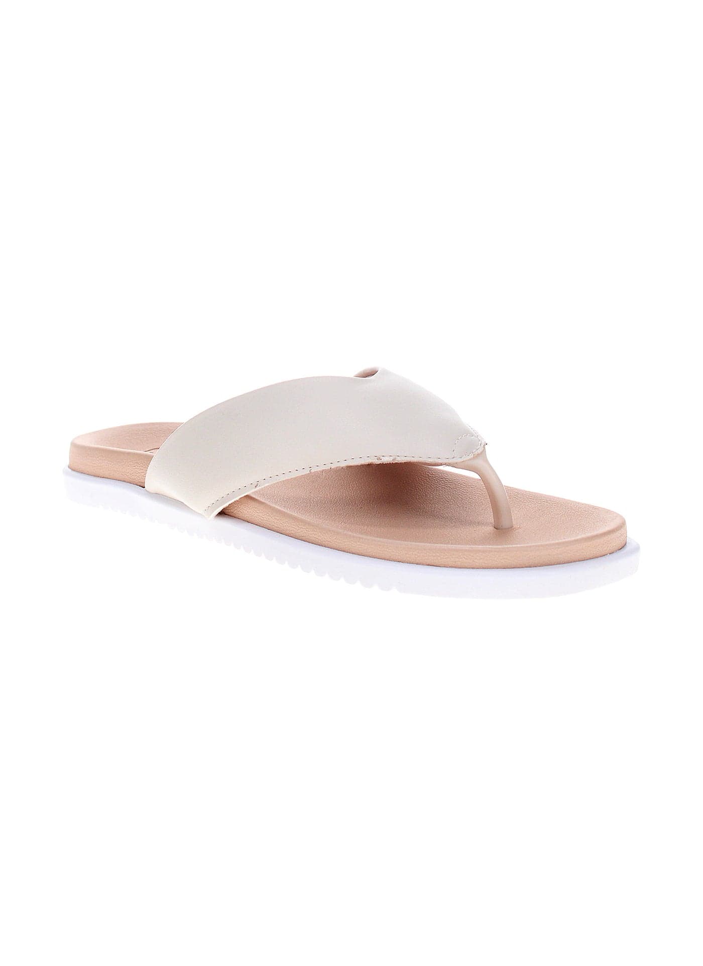 Moleca Ladies Flat Sandals Off White | Made In Brazil
