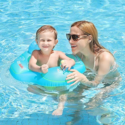Swimbobo Baby Swimming Pool Float Inflatable Toddler Swim Pool Seat Floating Ring for Kids Aged 24 Years Old BlueLarge