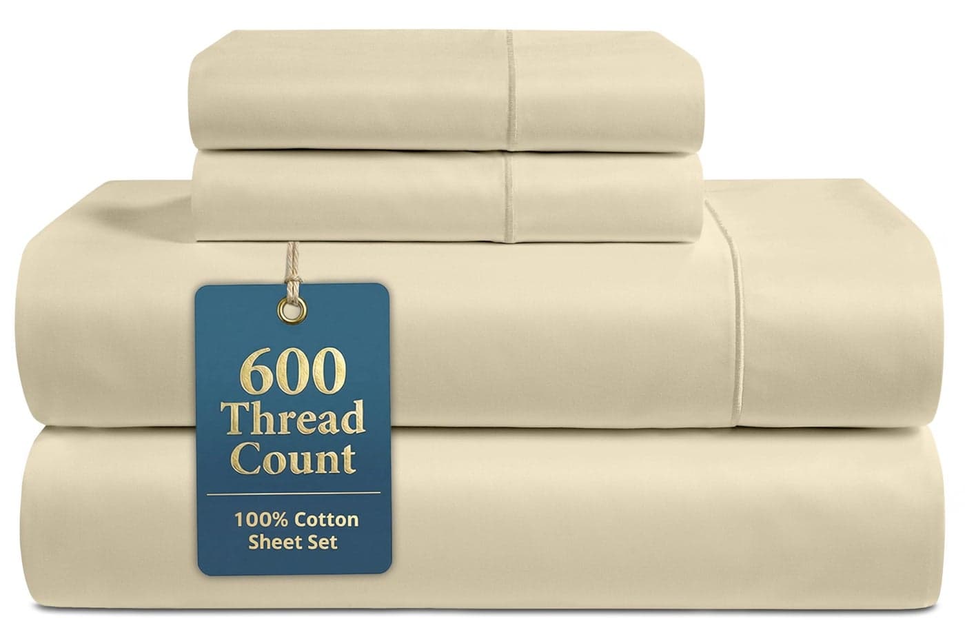 LANE LINEN Queen Size Bedding Set – 100% Cotton Queen Size Bed Set with 600 Thread Count, Soft & Cooling Fabric, Value Bedding for Daily Use, Hotel Sateen Finish, 15" Deep Pocket – Linen