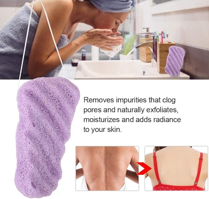 Bath Sponges Konjac Shower Sponge Body Bath Sponges Scrubber Personal Care Gently Cleans For Softer More Radiant For Sponges Skin 03Lavender Purple