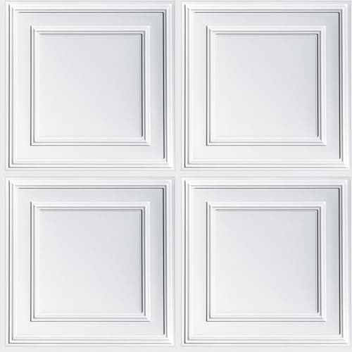 FunStick 175x276 White Peel and Stick Wallpaper White Faux 3D Tin Ceiling Tile Wallpaper Self Adhesive Vinyl Wall Paper for Bedroom Living Room Wall Panel Decorative Contact Paper for Walls Cabinets