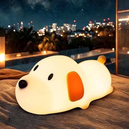 CRAE Sleeping Puppy Night Lamp for Baby and Toddler | Dog Lamp | Eye-Care | Kids Room and Nursery | (Sleeping Puppy)