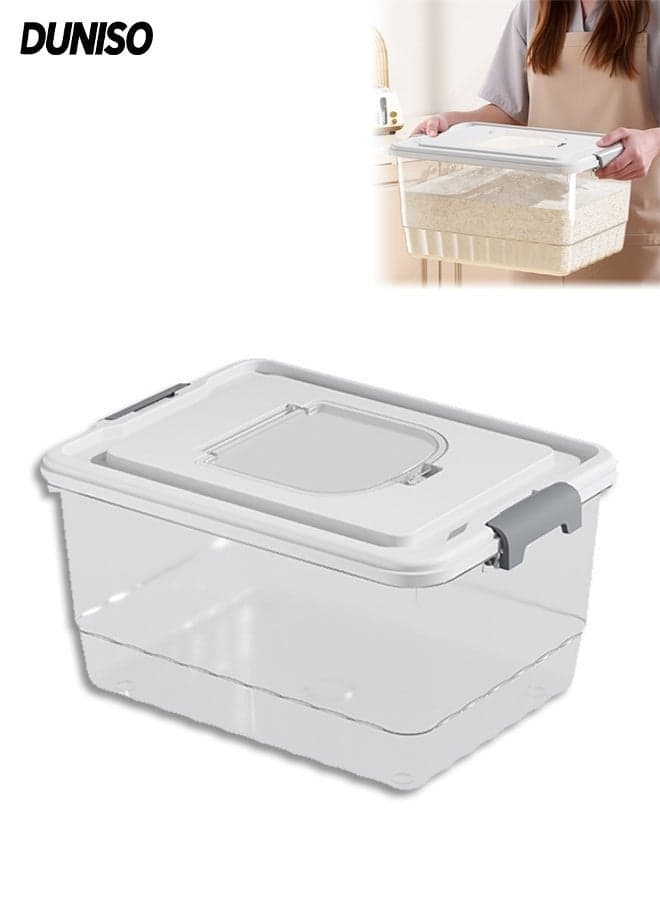 Rice Storage Container, Kitchen multifunctional grain container, Airtight Rice Container, Rice Dispenser Food Flour Storage Bins with Lids and Cup, BPA Free, Kitchen Extra Large Grain Storage Containers for Rice, Beans, Grains, Small Dry Food, Kitchen Pantry Household (6KG)