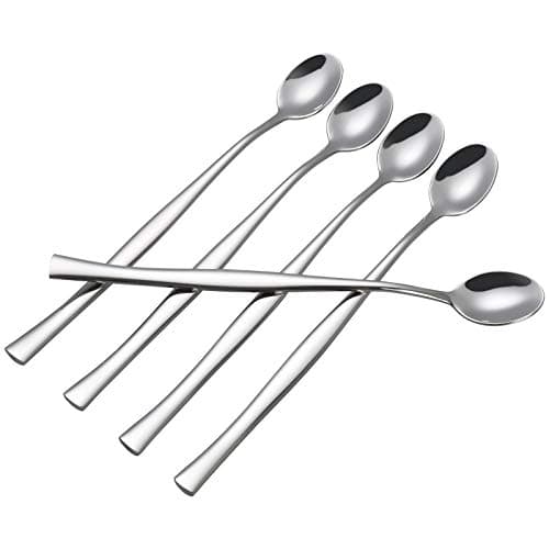 Xowine 12-Piece Long Tea Spoon, Stainless Steel Long Handle Spoons, F