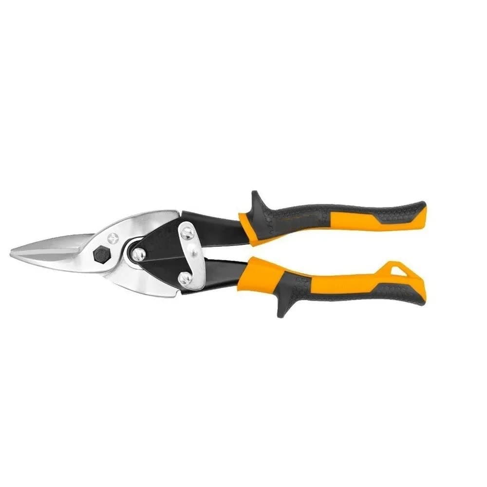 GSK Cut Aviation Tin Snips Straight Offset Tin Cutting Shears 10 Inch Metal Cutter Plier Nippers Snip for Sheet Metal with Comfortable Grip