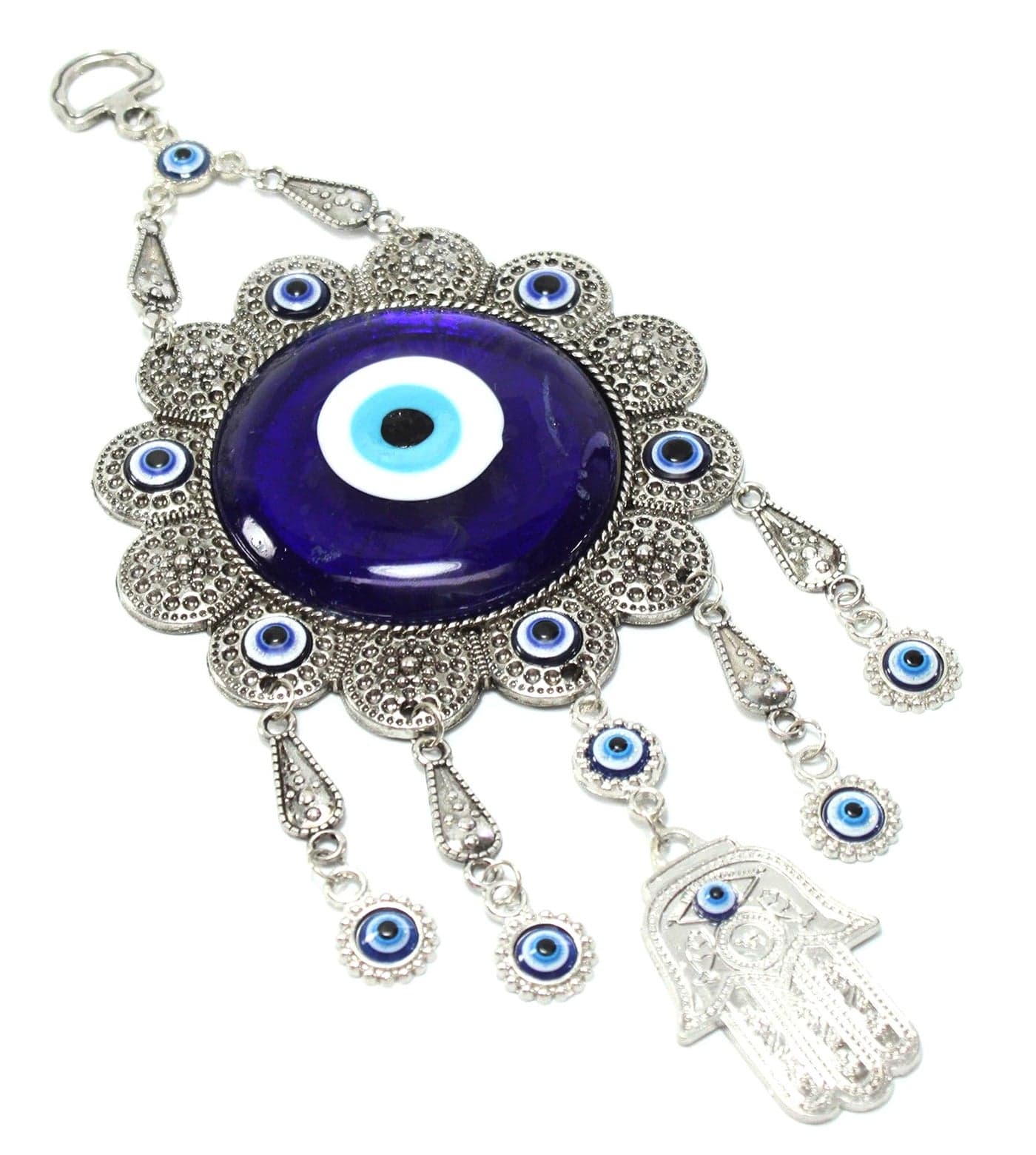 We pay your sales tax Turkish Blue Evil Eye Nazar Amulet Wall Hanging Home Decor Ornament Protection Good Luck Blessing Gift Flower Hamsa