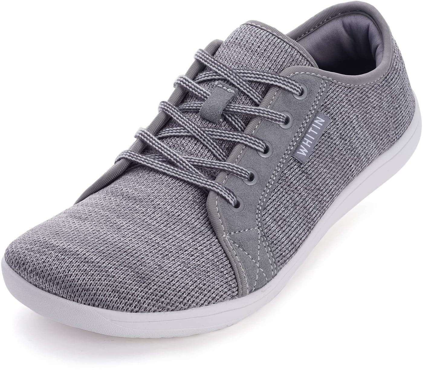 WHITIN Mens Fashion Barefoot Sneakers Zero Drop Sole Minimus Casual W81 Size 8W Minimalist Tennis Shoes Walking Training Workout Dark Grey 41