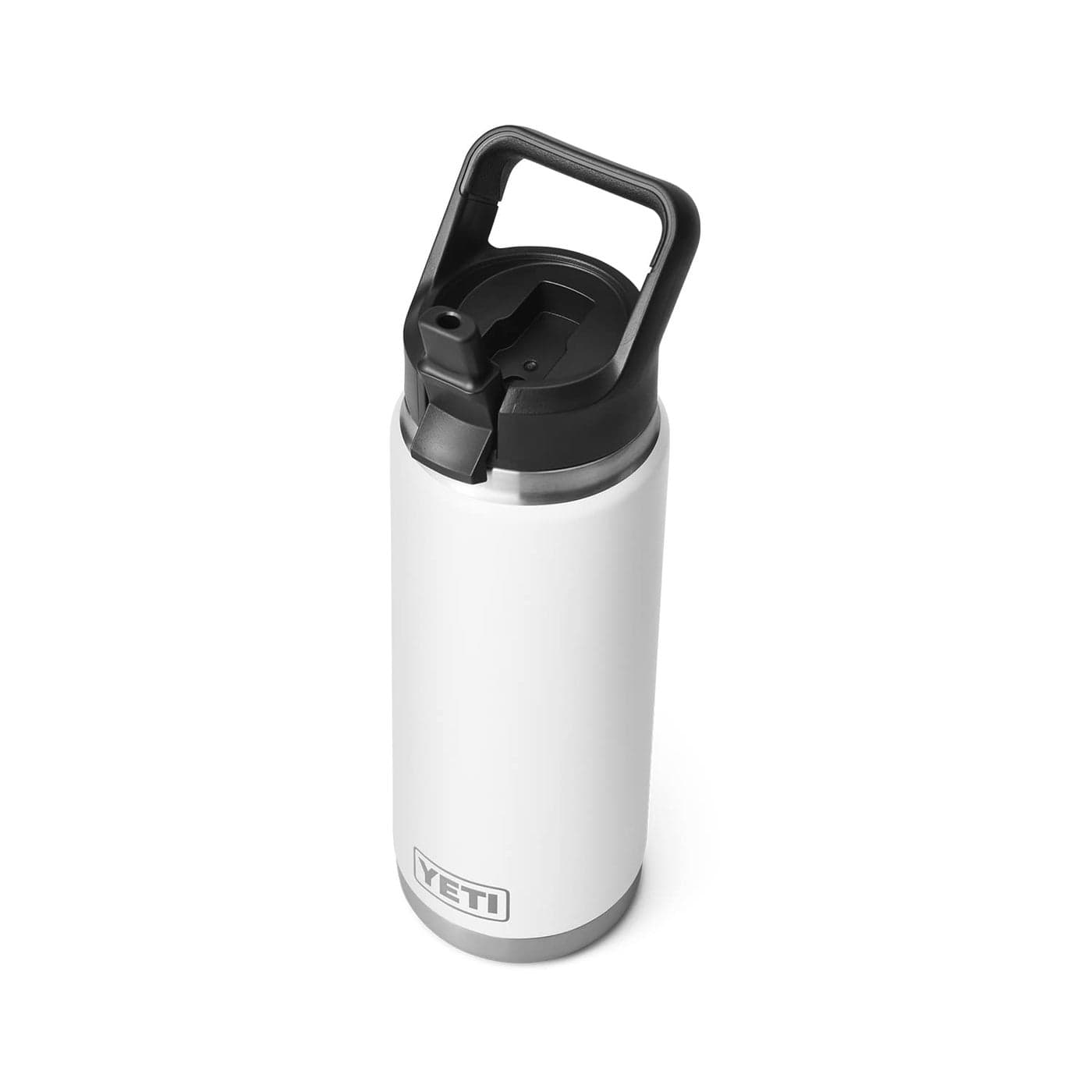 YETI Rambler 26 oz Bottle, Vacuum Insulated, Stainless Steel with Straw Cap, White