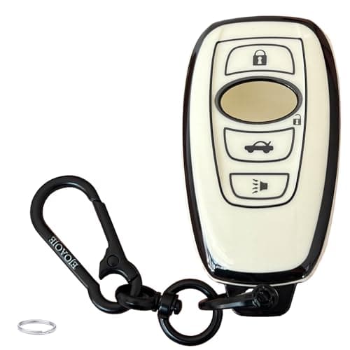 EJOAOJE Smart Key Protective Shell for Subaru Key Fob Cover with Keychain Fits for Subaru Forester Outback BRZ Legacy CrossTrek Remote Key Vehicle Accessories