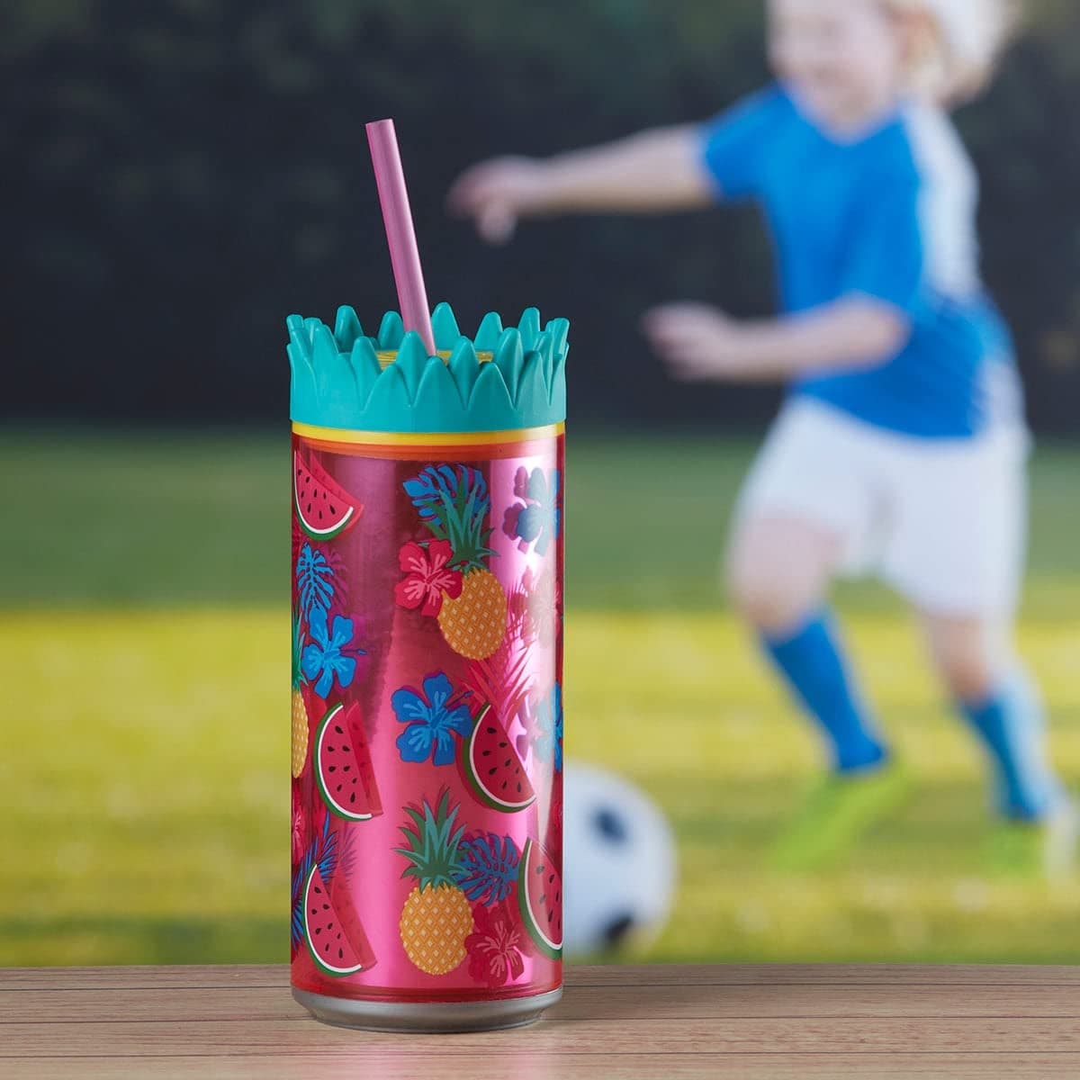 SASASA Frosted Acrylic Sipper Cup with Straw and Lid Ideal Tumbler for Water Juice Milk and Other Beverages 468ml KT007B