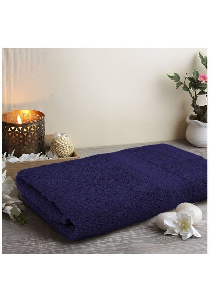 Daffodil(Navy Blue) Premium Kids Towel (60x110Cm-Set of 6) Cotton, Highly Absorbent and Quick dry, Hotel and Spa Quality Bath linen with Stripe Diamond Dobby-500Gsm