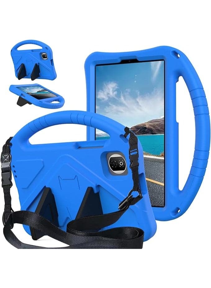 Case Compatible with Honor Pad X7 8.7 inch 2025 Tablet Kids Friendly Durable Lightweight EVA Portable Handle Black Stand Shockproof Cover with Shoulder Strap
