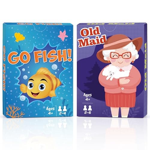 Card GamesGo Fish and Old Maid Card Game for Kids Ages 48Fun Classic Interactive Games for Kids Toddlers AdultsPerfect for Stocking Stuffers GiftsFamily Game Night Party GamesGo FishOld Maid