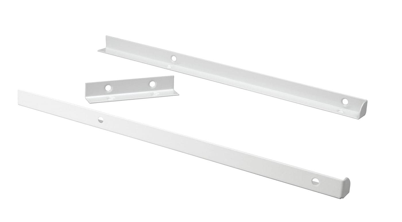 ClosetMaid SuiteSymphony Top Shelf Support Bracket Kit, Add On Accessory, Shelf Hardware Set, For Top Shelf, Pure White