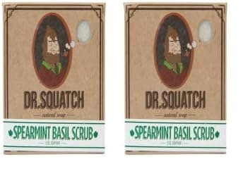 Dr Squatch All Natural Bar Soap for Men with Zero Grit Spearmint Basil Pack of 2