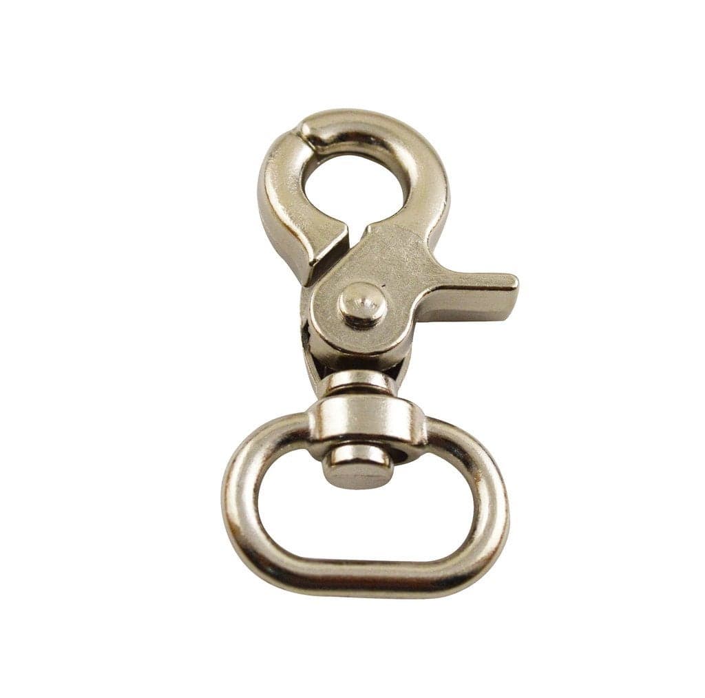 Amanaote Silvery 0.8" Inside Diameter Oval-Ring Pliers Lobster Clasp Claw Swivel Clasp Hook Pack of 6