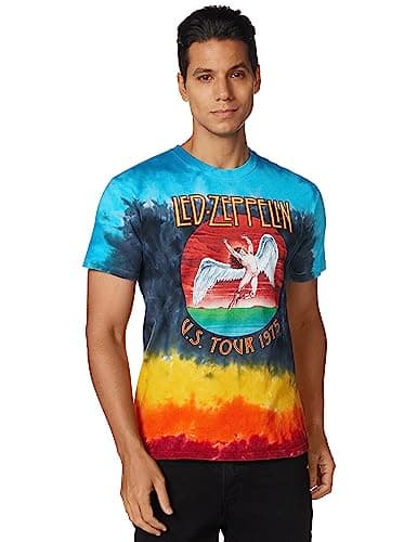 Liquid Blue Men's Led Zeppelin Icarus 1975 T-Shirt, Multi, Large