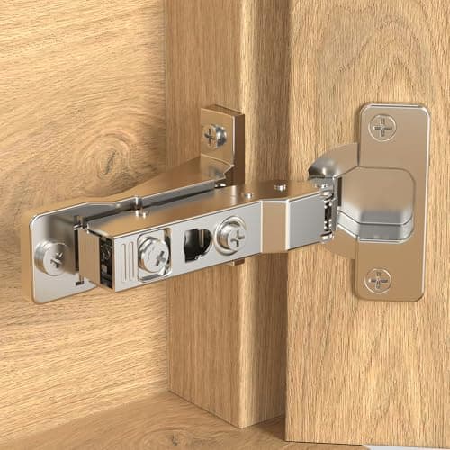 Onemake 2 Pack 110° Face Frame Inset Cabinet Hinges, Soft Closing 3D Adjustment, Clip On Plate, Smooth Slow Close Concealed Hidden Replacement, Easy Installation, Insert Hardware for Kitchen Cupborad