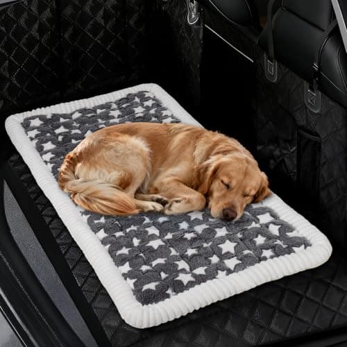 Car Back Seat Mat for Dog 53x24 Dog Bed for Car Scratch Proof Non Slip Thick Odorless Non Fading Pet Travel Cushion Bed Overlay for Hard Bottom Extender Cat Rabbit Pet Car Seat Cover Protector