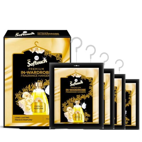Softouch Premium Wardrobe Freshener, with French Perfume, Pack Of 4