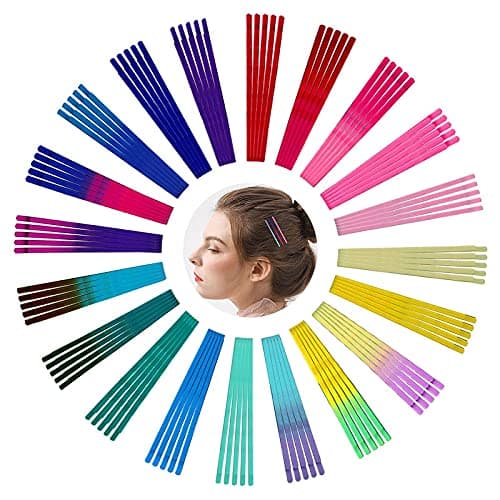 Staila Bobby Hair Pins - 100 Pcs Colorful Hair Barrettes Metallic Hair Clip Multi Colored Hair Accessories For Women