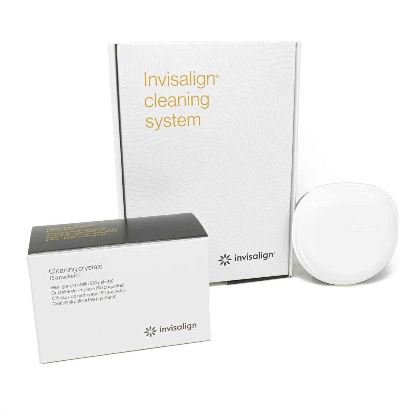 INVISALIGN Cleaning Crystals for Clear Aligners and Retainers with Tub 50 Packets
