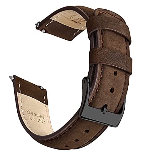 Ritche Genuine 22mm Leather Watch Band Classic Vintage Quick Release Leather Watch Strap (Saddle Brown), White Elephant Gifts, Stocking Stuffers for Men, Father's Day gifts