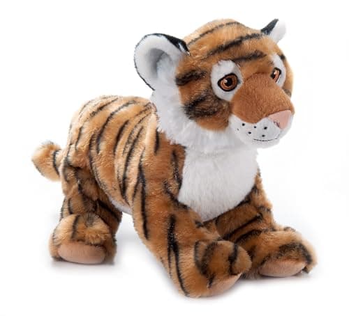 The Petting Zoo Tiger Stuffed Animal Plushie Gifts for Kids Earth Keeperz Wildlife Animals Zoologee Striped Tiger Plush Toy 12 inches