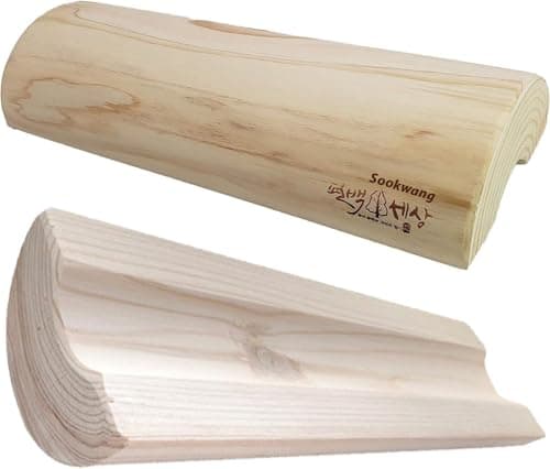 Sookwang Korean Wooden Pillow Cypress Hinoki Neck Support Pillow Natural Aroma Size : 11.8 inch x 2.16 inch