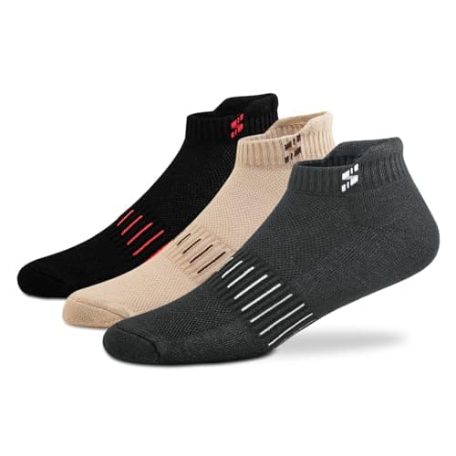 Supersox Bamboo Ankle Length Socks for Woman | 4 Times Softer than Cotton | Sustainable Fabric | Anti-Odour Socks for Sports, Gym & Daily Wear | Dark Grey, Beige, Black | Pack of 3