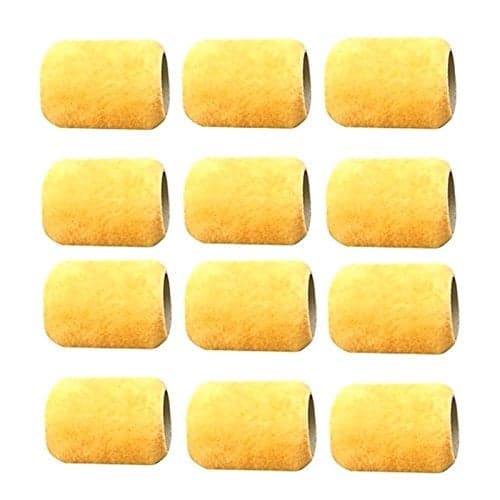 12 Pcs 3-Inch ALAZCO 3/8 Nap Polyester Small Paint Roller Refill Covers NO SHED Premium for Indoor Outdoor Projects Painting Trims Cabinets Furniture Doors Walls Edges Corners