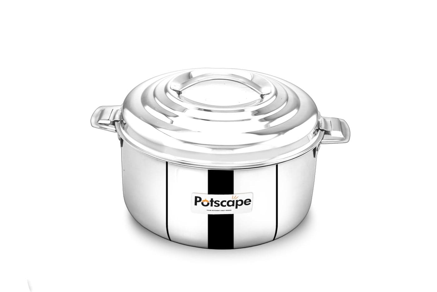 Potscape Regal Hot Casserole 2500 ml | Unique Locking System | Long-Lasting Freshness | Spreads Heat Evenly | Stainless Steel Insulated Casserole Hotpot | Lightweight HotPot | Dishwasher Safe